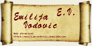 Emilija Vodović vizit kartica